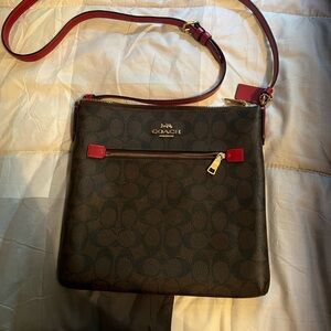 Authentic Brown Signature Coach Crossbody **No Tears